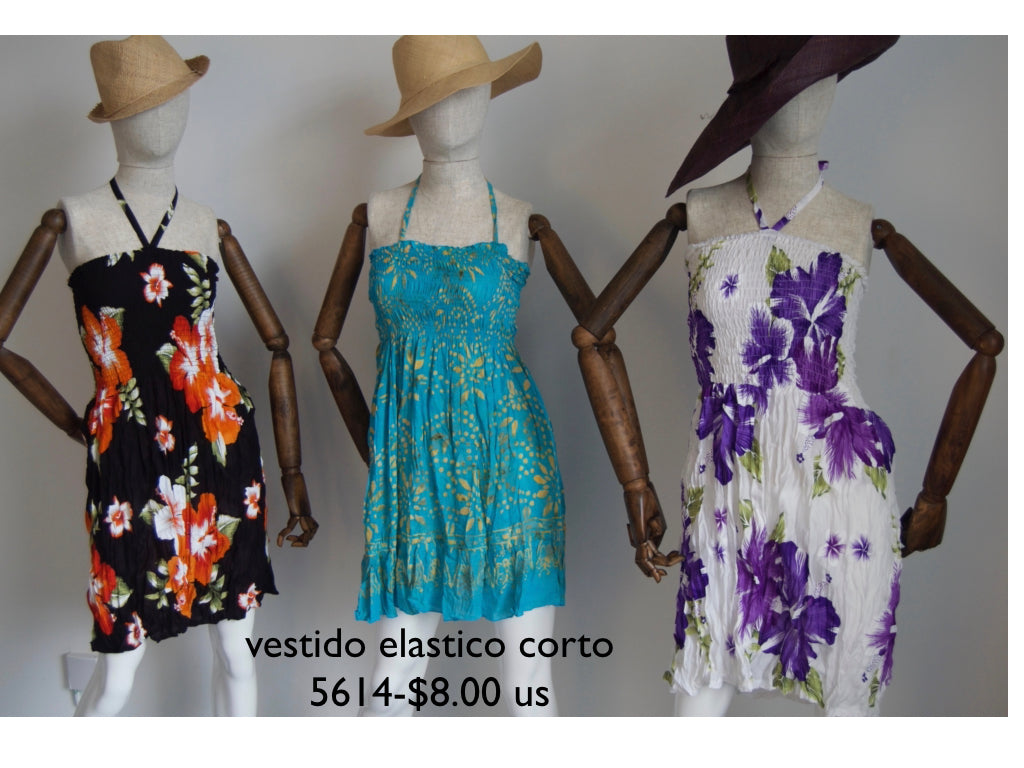 VESTIDO ELASTICO CORTO & VESTIDO ELASTICO LARGO