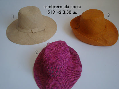 SOMBRERO ALA MEDIA, SOMBRERO ALA CORTA & SOMBRERO HOMBRE