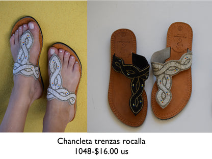 CHANCLETA ROCALLA C/TACON & TRENZA ROCALLA