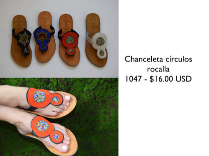 CHANCLETA ROCALLA C/TACON & TRENZA ROCALLA
