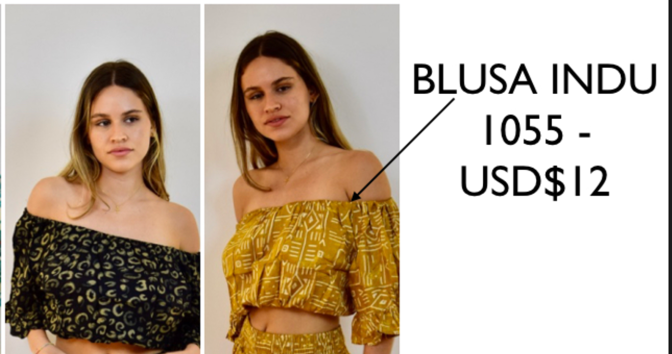 BLUSA THAI, BLUSA BLANCA ALGODON & BLUSA INDU