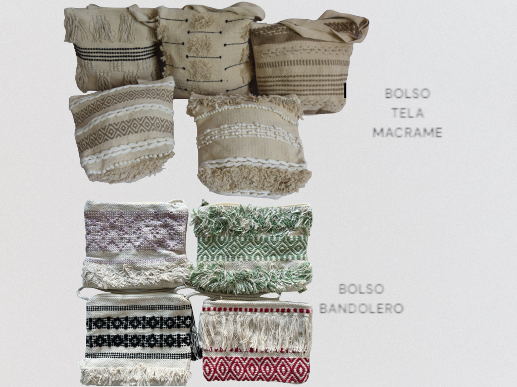 BOLSO TELA MACRAME & BOLSO BANDOLERO